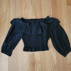 Ramy Brook off the shoulder top black